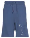 Moschino Man Shorts & Bermuda Shorts Blue Size 28 Cotton