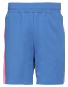 Moschino Man Shorts & Bermuda Shorts Blue Size 34 Organic Cotton In Blue