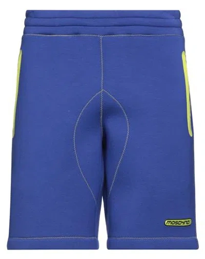 MOSCHINO MOSCHINO MAN SHORTS & BERMUDA SHORTS BLUE SIZE 34 VISCOSE, ELASTANE