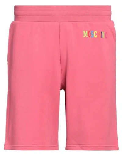 Moschino Man Shorts & Bermuda Shorts Fuchsia Size 36 Organic Cotton In Pink