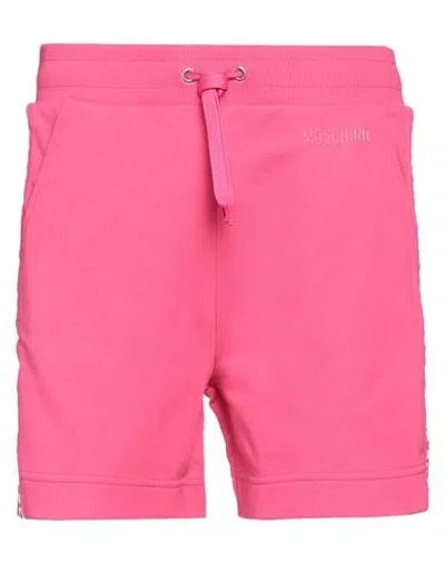 Moschino Swim Man Shorts & Bermuda Shorts Fuchsia Size L Cotton, Elastane In Pink