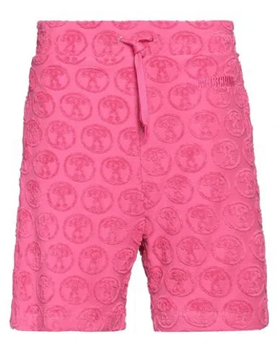 Moschino Man Shorts & Bermuda Shorts Fuchsia Size M Cotton, Polyester In Pink