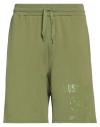 Moschino Man Shorts & Bermuda Shorts Military Green Size 32 Cotton