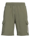 Moschino Man Shorts & Bermuda Shorts Military Green Size 36 Cotton In Green