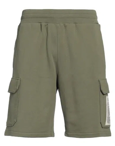 Moschino Man Shorts & Bermuda Shorts Military Green Size 36 Cotton