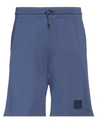 Moschino Man Shorts & Bermuda Shorts Navy Blue Size 36 Cotton