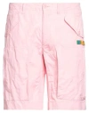 Moschino Man Shorts & Bermuda Shorts Pink Size 30 Polyamide, Cotton, Metallic Fiber In Pink