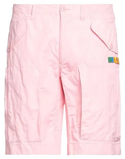 Moschino Man Shorts & Bermuda Shorts Pink Size 30 Polyamide, Cotton, Metallic Fiber