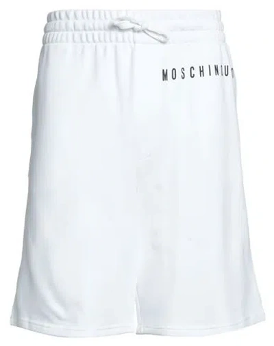 Moschino Man Shorts & Bermuda Shorts White Size 32 Cotton