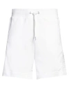 Moschino Swim Man Shorts & Bermuda Shorts White Size Xl Cotton, Elastane