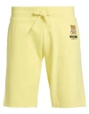 Moschino Man Shorts & Bermuda Shorts Yellow Size L Cotton, Elastane In Yellow