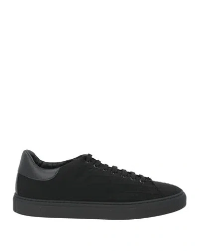 Moschino Man Sneakers Black Size 10 Leather, Textile Fibers
