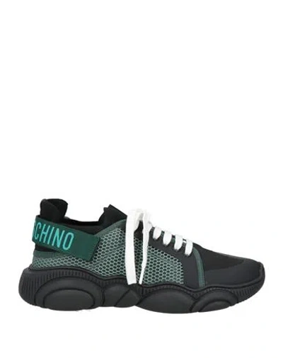 Moschino Man Sneakers Black Size 9 Textile Fibers
