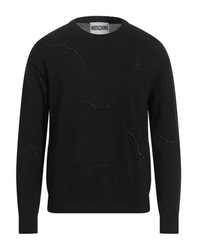 Moschino Man Sweater Black Size 42 Cotton, Polyamide