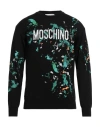 Moschino Man Sweater Black Size 44 Virgin Wool In Black