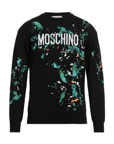 Moschino Man Sweater Black Size 44 Virgin Wool