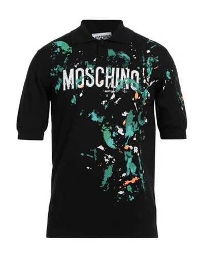 Moschino Man Sweater Black Size 44 Virgin Wool
