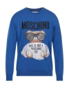 Moschino Man Sweater Blue Size 40 Virgin Wool