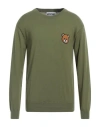 Moschino Man Sweater Military Green Size 42 Virgin Wool, Polyamide, Elastane