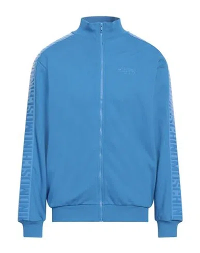 Moschino Man Sweatshirt Azure Size Xl Cotton, Elastane In Blue