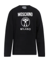Moschino Man Sweatshirt Black Size 36 Cotton