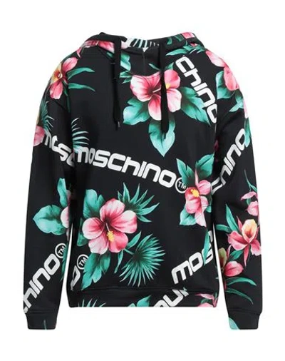 Moschino Man Sweatshirt Black Size 42 Cotton