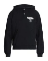 Moschino Man Sweatshirt Black Size 42 Cotton In Black