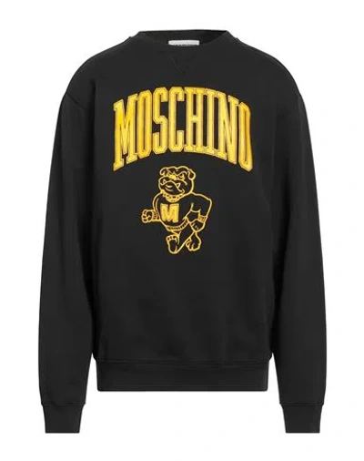 Moschino Man Sweatshirt Black Size 36 Cotton