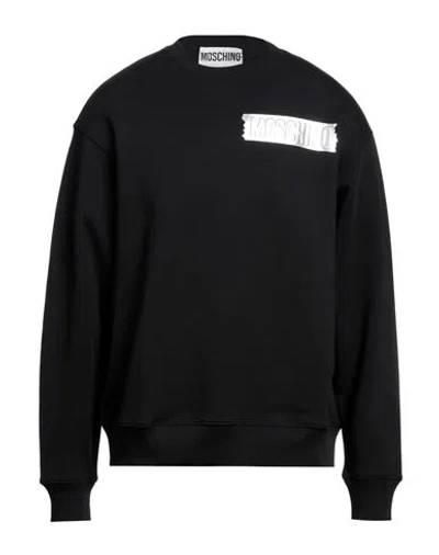 Moschino Man Sweatshirt Black Size 42 Cotton