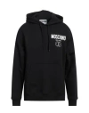 Moschino Man Sweatshirt Black Size 44 Cotton In Black