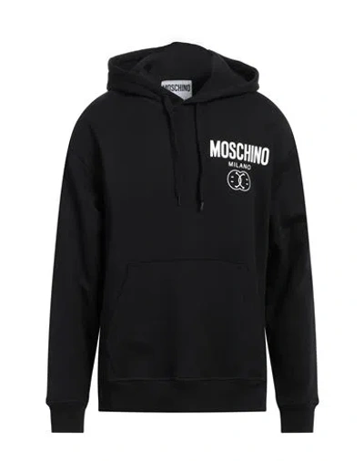 Moschino Man Sweatshirt Black Size 44 Cotton
