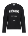 Moschino Man Sweatshirt Black Size 44 Cotton