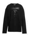 Moschino Man Sweatshirt Black Size 44 Cotton