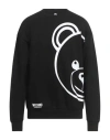 Moschino Man Sweatshirt Black Size L Cotton, Elastane