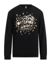 Moschino Man Sweatshirt Black Size M Cotton, Elastane In Black