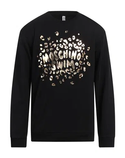 Moschino Man Sweatshirt Black Size L Cotton, Elastane