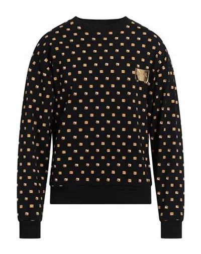 Moschino Man Sweatshirt Black Size M Cotton, Elastane