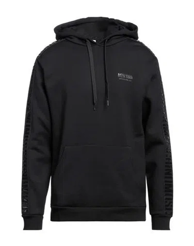 Moschino Man Sweatshirt Black Size Xxl Cotton, Modal, Elastane
