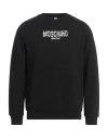 Moschino Man Sweatshirt Black Size Xs Cotton, Elastane