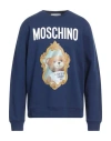 Moschino Man Sweatshirt Blue Size 42 Cotton