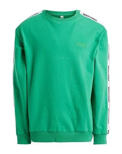 Moschino Man Sweatshirt Green Size L Cotton, Elastane