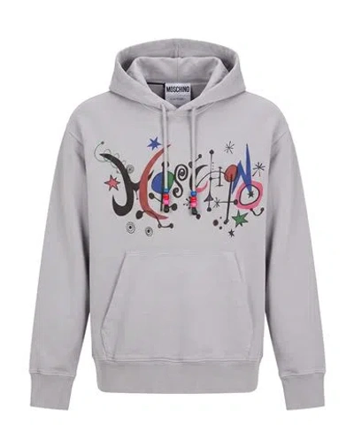Moschino Man Sweatshirt Grey Size 34 Cotton In Gray