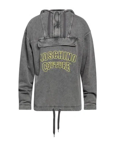 Moschino Man Sweatshirt Grey Size 36 Cotton