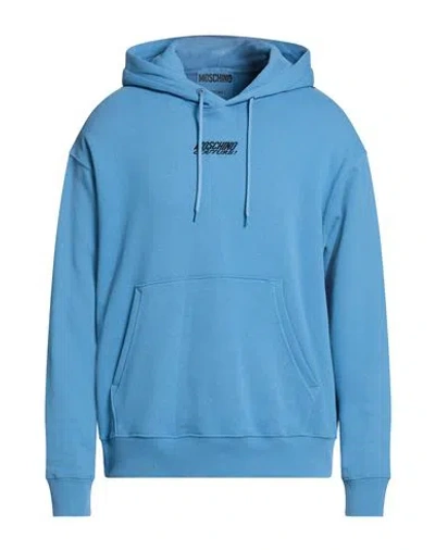 Moschino Man Sweatshirt Light Blue Size L Cotton
