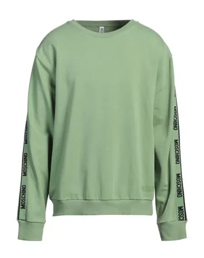 Moschino Man Sweatshirt Light Green Size S Cotton, Elastane