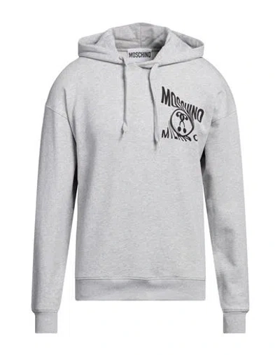 Moschino Man Sweatshirt Light Grey Size 36 Cotton