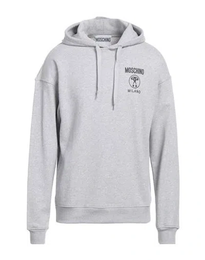 Moschino Man Sweatshirt Light Grey Size 42 Cotton In Gray