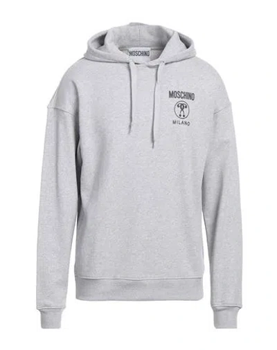Moschino Man Sweatshirt Light Grey Size 42 Cotton In Grey