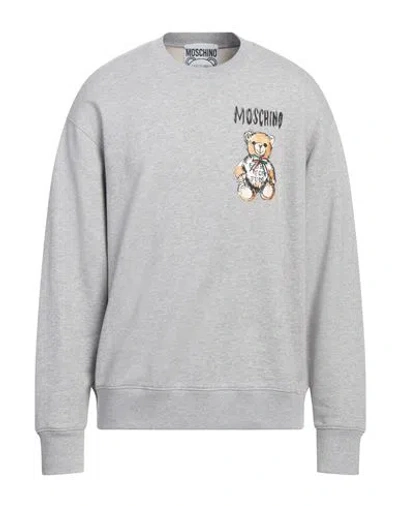 MOSCHINO MOSCHINO MAN SWEATSHIRT LIGHT GREY SIZE 44 COTTON