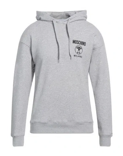 Moschino Man Sweatshirt Light Grey Size 46 Cotton